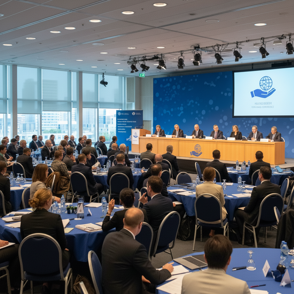 Conferentiebeeld in Den Haag gericht op mensenrechten